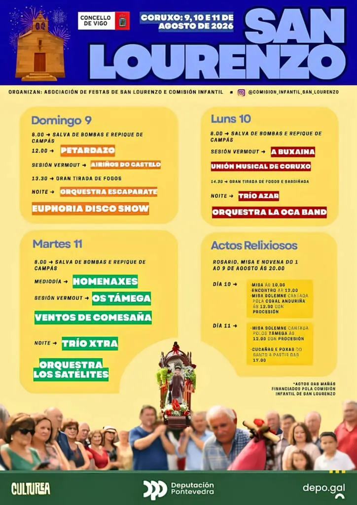 Programación Festas de San Lourenzo