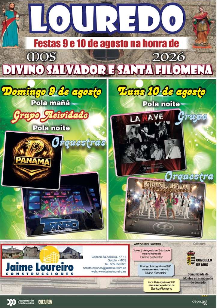 Festas Divino Salvador e Santa Filomena de Louredo en Mos