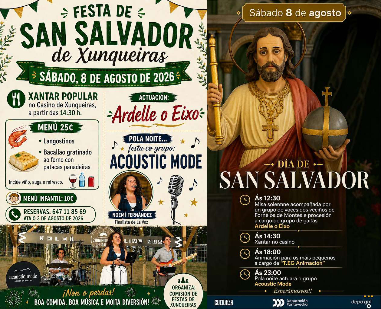 San Salvador de Xunqueiras en Pazos de Borbén