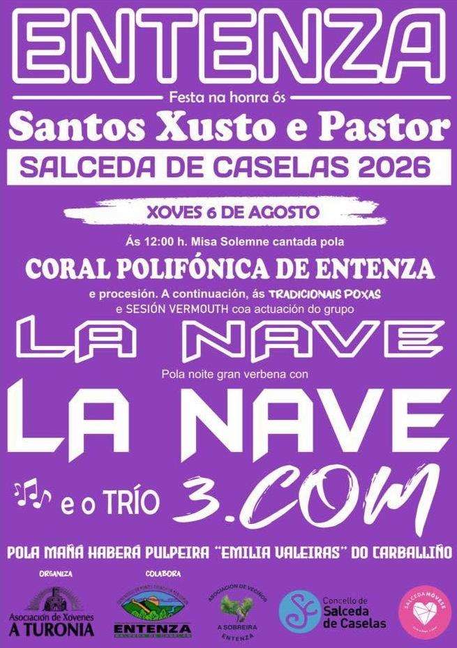 Festas de Santo Xusto e Pastor de Entenza. Salceda