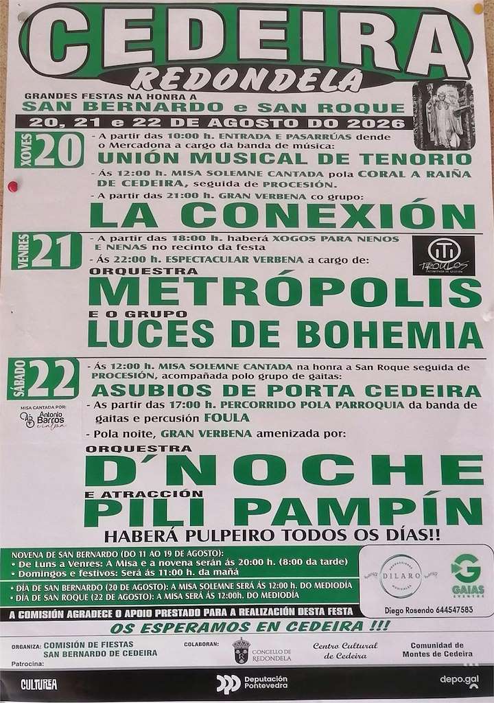 Festa de San Bernardo e San Roque de Cedeira